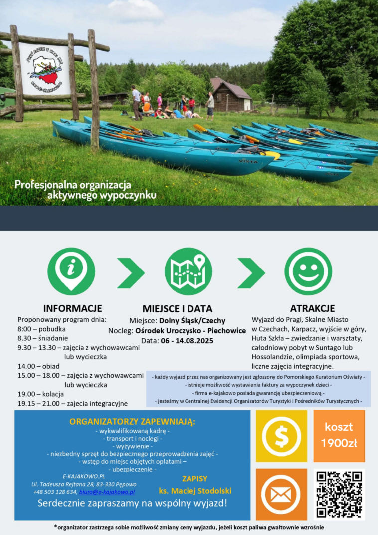 Kolonie letnie dla dzieci i młodzieży 6-14.08.2025